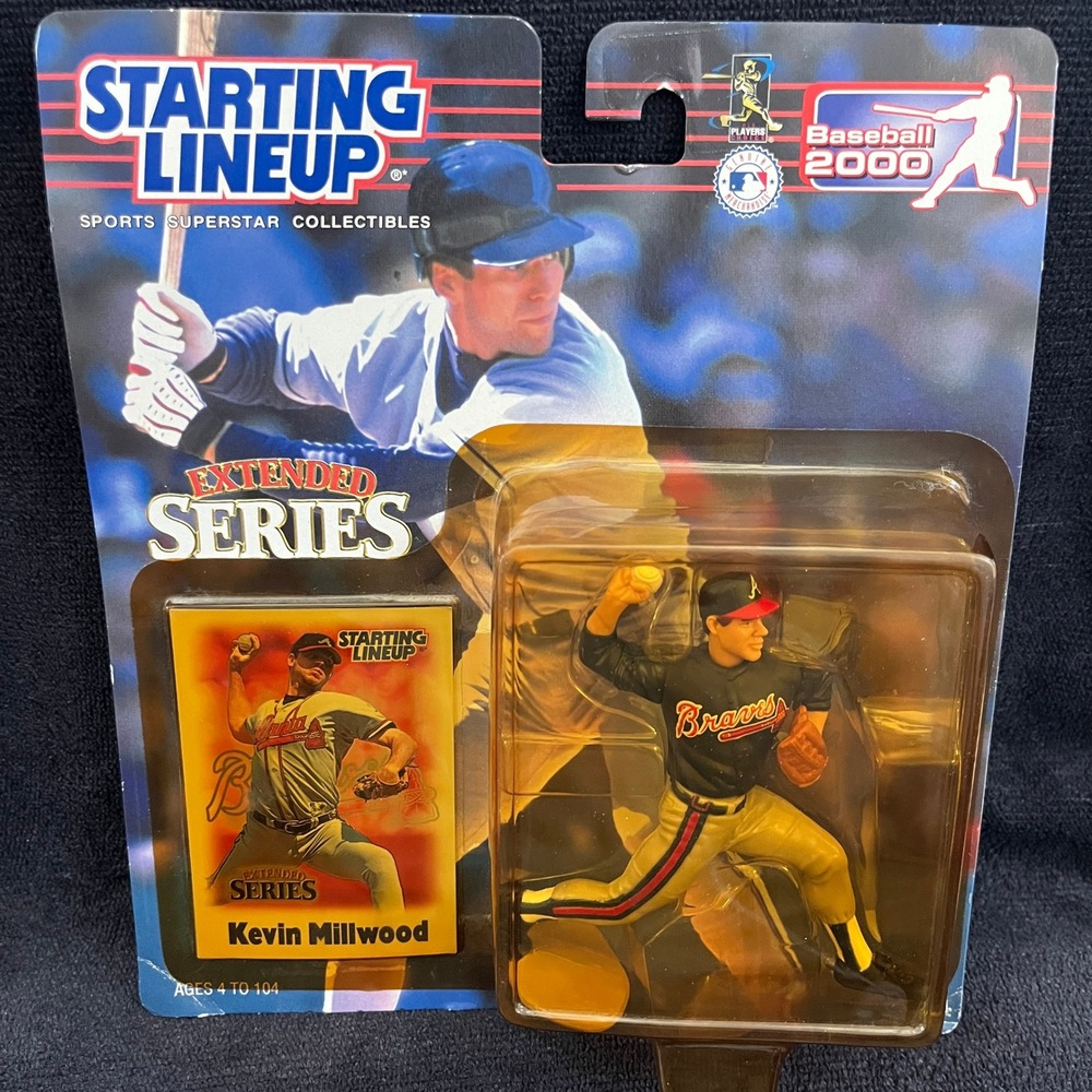 Starting Lineup 2000 Kevin Millwood Atlanta Braves Extended Series Figure & Card